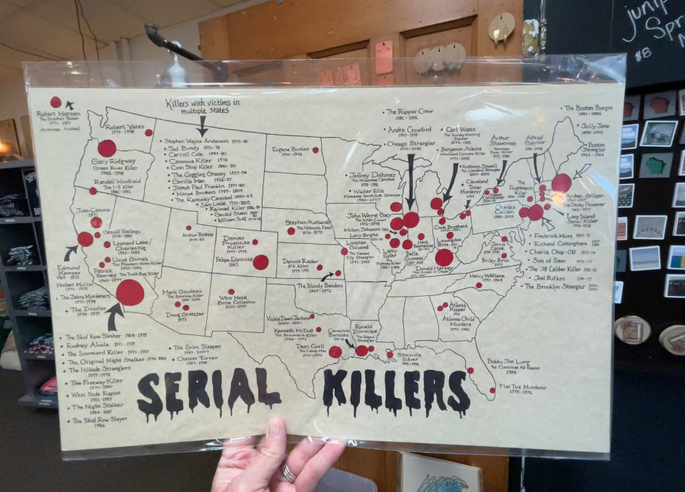 Serial Killers Map – Blue Moon Emporium